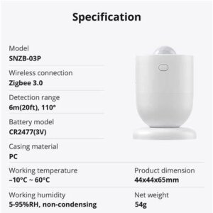 sonoff zigbee motion sensor