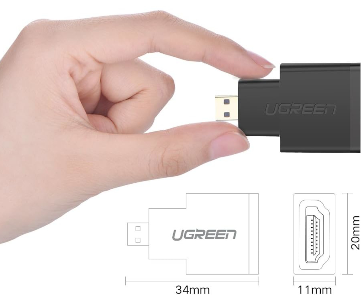 20106 20106 UGreen Micro HDMI Male to HDMI Female Adapter 01.jpg