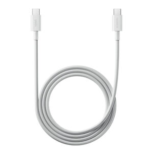 BHR087KGL Xiaomi 6A Braided USB Type C to USB Type C Cable 1m White wr 01.jpg