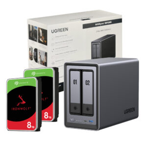 DXP2800 16TB V2 UGreen NASync DXP2800 2 Bay NAS with Seagate Ironwolf NAS 16TB SATA Hard Drive V2 Bundle 2x 8TB wr 01a.jpg