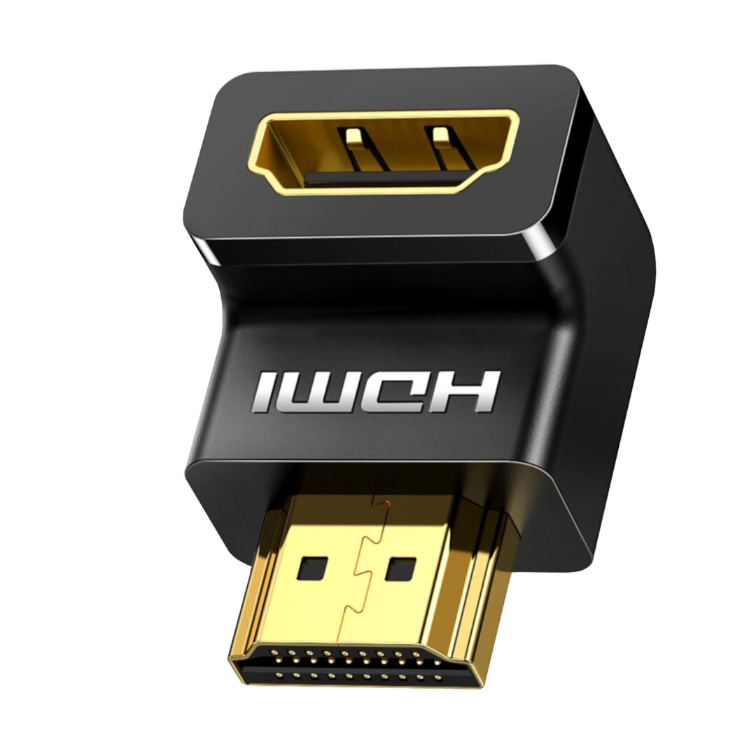 HD112 20109 UGreen HD112 HDMI 4K Male to Female Down angled Connector Black wr 01a.jpg