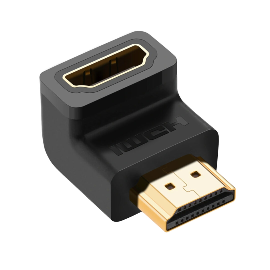 HD112 20109 UGreen HD112 HDMI 4K Male to Female Down angled Connector Black wr 02a.jpg