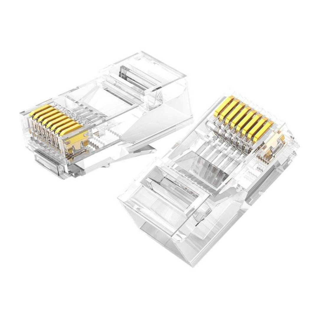 NW120 50961 UGREEN Cat6 RJ45 Modular Plugs Transparent with Gold Contacts 10 Pieces wr 03.jpg