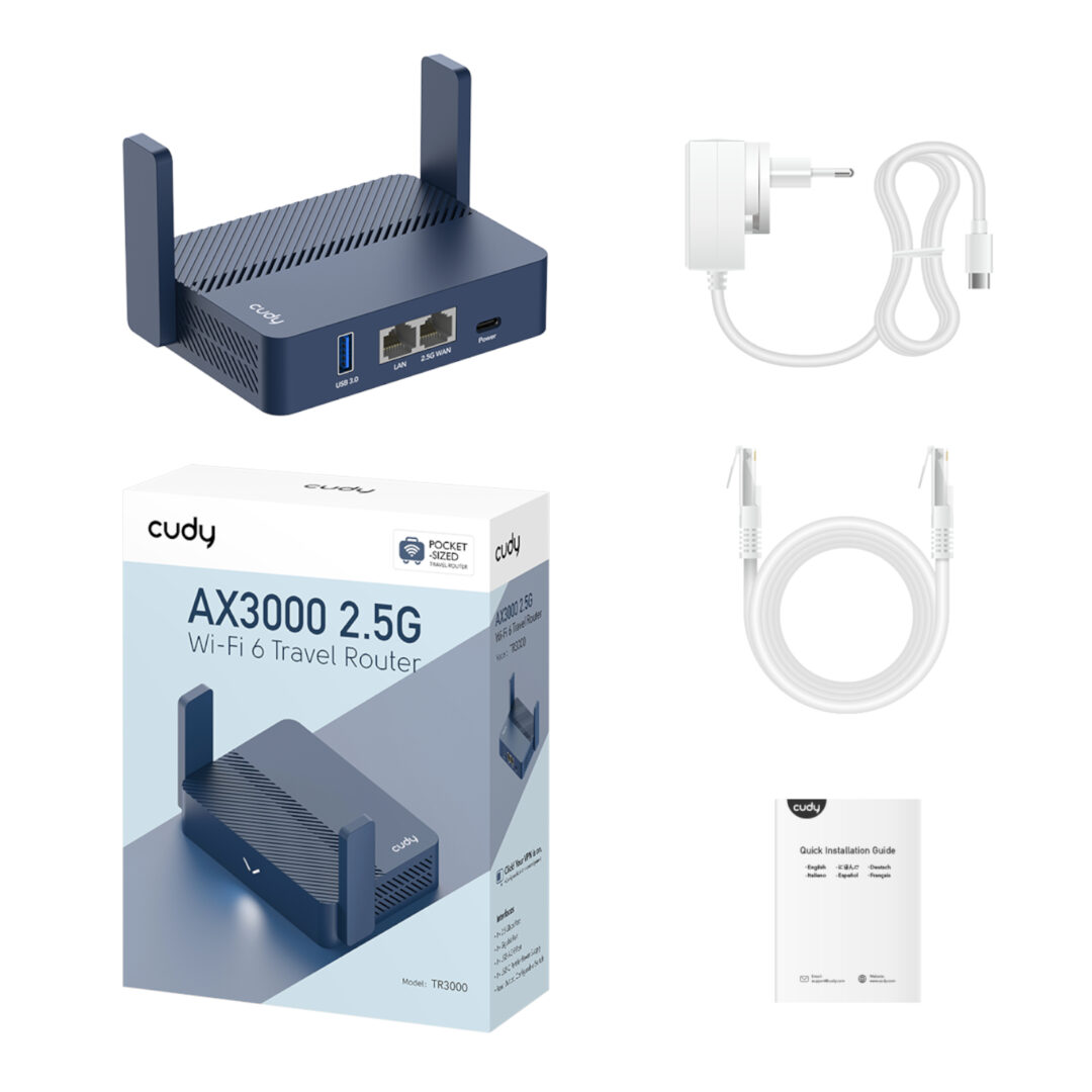 TR3000 Cudy AX3000 2.5G Wi Fi 6 Mini VPN Travel Router TR3000 wr 05a.jpg