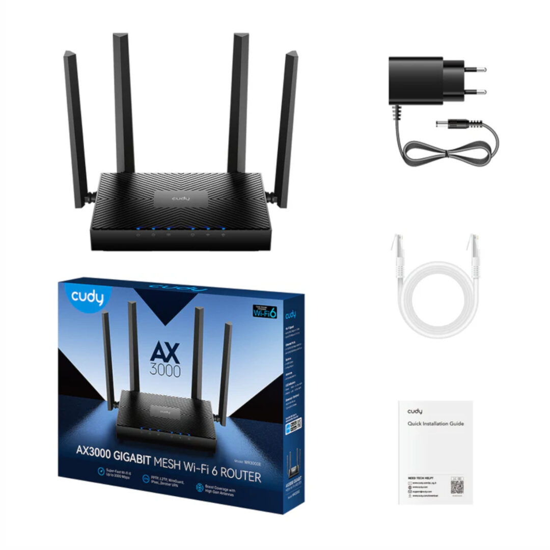 WR3000E CUDY AX3000 Gb Dual Band Wi Fi 6 Mesh Router Blk 03.jpg